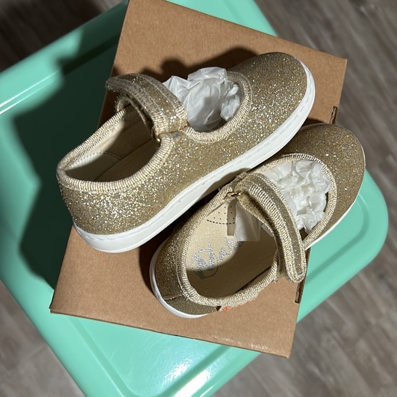 Kids Naturino champagne glitter ballet flat w/strap - Picture 6 of 11